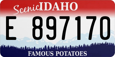 ID license plate E897170