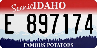 ID license plate E897174