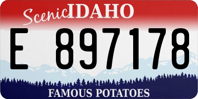 ID license plate E897178