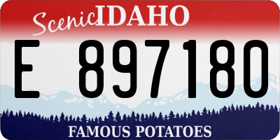 ID license plate E897180