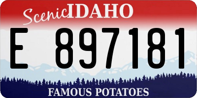 ID license plate E897181