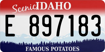 ID license plate E897183