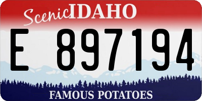 ID license plate E897194