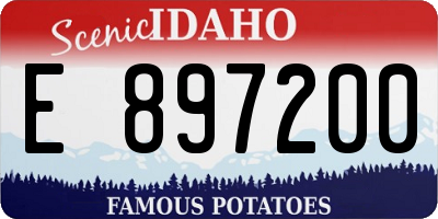 ID license plate E897200