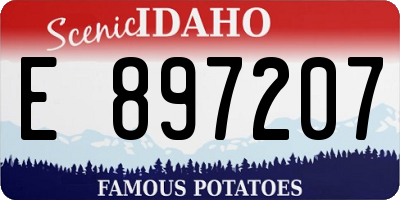 ID license plate E897207