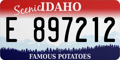 ID license plate E897212