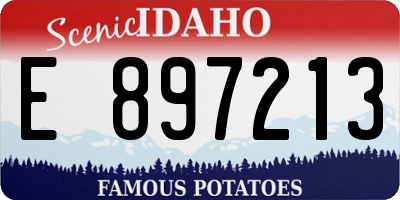 ID license plate E897213