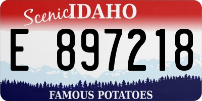 ID license plate E897218