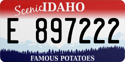 ID license plate E897222