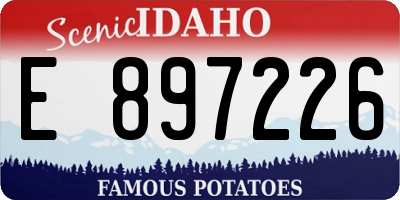 ID license plate E897226