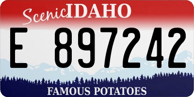 ID license plate E897242