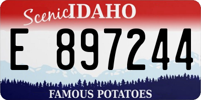 ID license plate E897244
