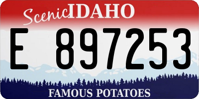 ID license plate E897253