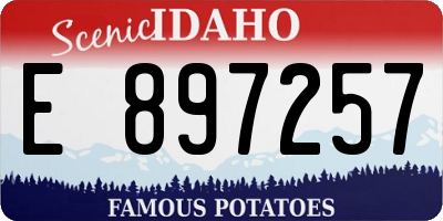 ID license plate E897257