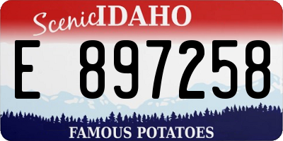 ID license plate E897258