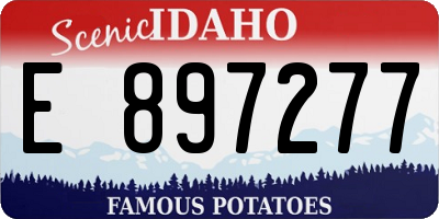 ID license plate E897277