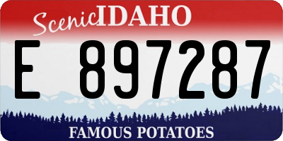 ID license plate E897287