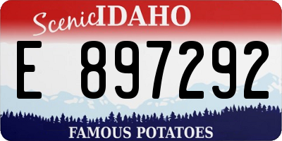 ID license plate E897292