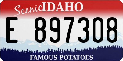 ID license plate E897308