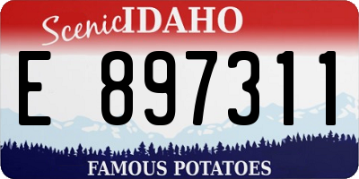 ID license plate E897311