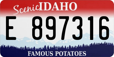 ID license plate E897316