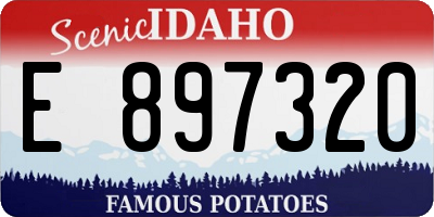 ID license plate E897320