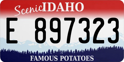 ID license plate E897323