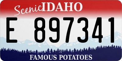 ID license plate E897341