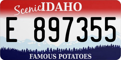 ID license plate E897355