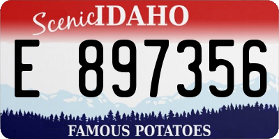 ID license plate E897356