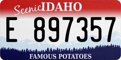 ID license plate E897357