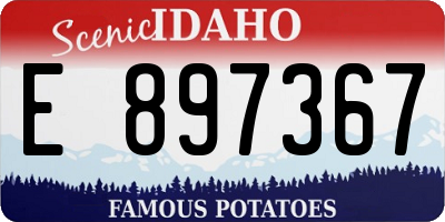 ID license plate E897367