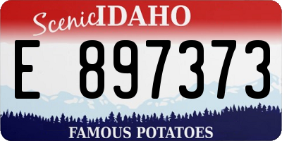 ID license plate E897373