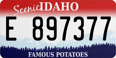 ID license plate E897377