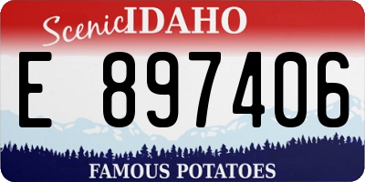 ID license plate E897406