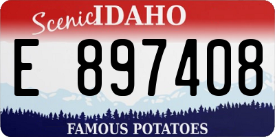 ID license plate E897408