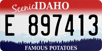 ID license plate E897413