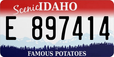 ID license plate E897414