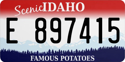 ID license plate E897415