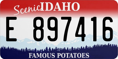 ID license plate E897416
