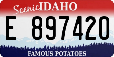 ID license plate E897420