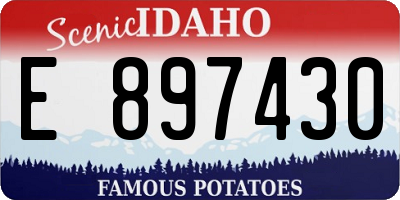 ID license plate E897430