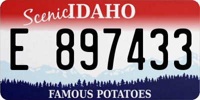 ID license plate E897433