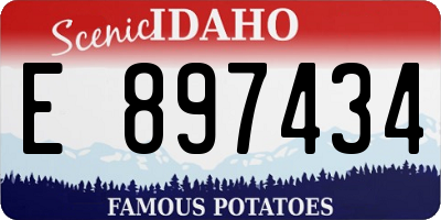 ID license plate E897434