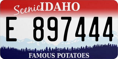 ID license plate E897444
