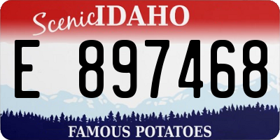 ID license plate E897468