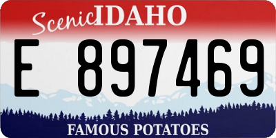 ID license plate E897469
