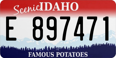 ID license plate E897471