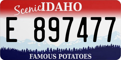 ID license plate E897477