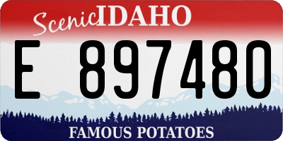 ID license plate E897480